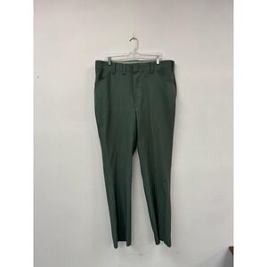 Vintage‎ JCPenney Pants Mens 38x31 Green Dress Slacks Machine Wash 70s